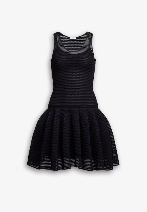 ALAÏA - ROBE COURTE EN MAILLE CRINOLINE