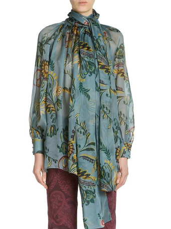 ETRO - Blouse en soie à motif jonquilles