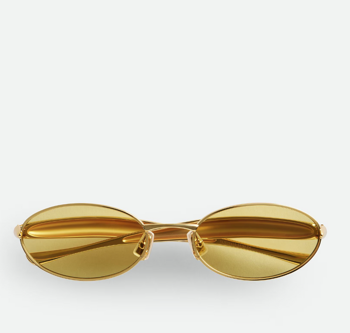 BOTTEGA VENETA - Lunettes de soleil ovales Sardine
