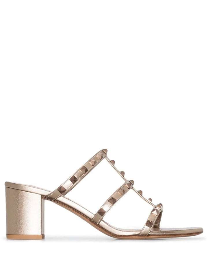 Valentino - Sandales métallisées Rockstud 60 mm