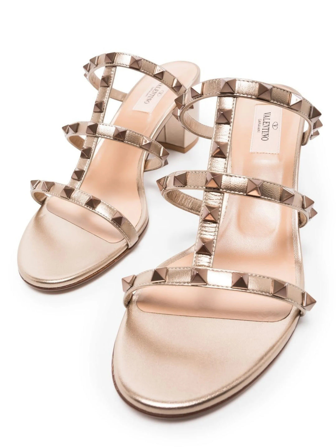 Valentino - Sandales métallisées Rockstud 60 mm