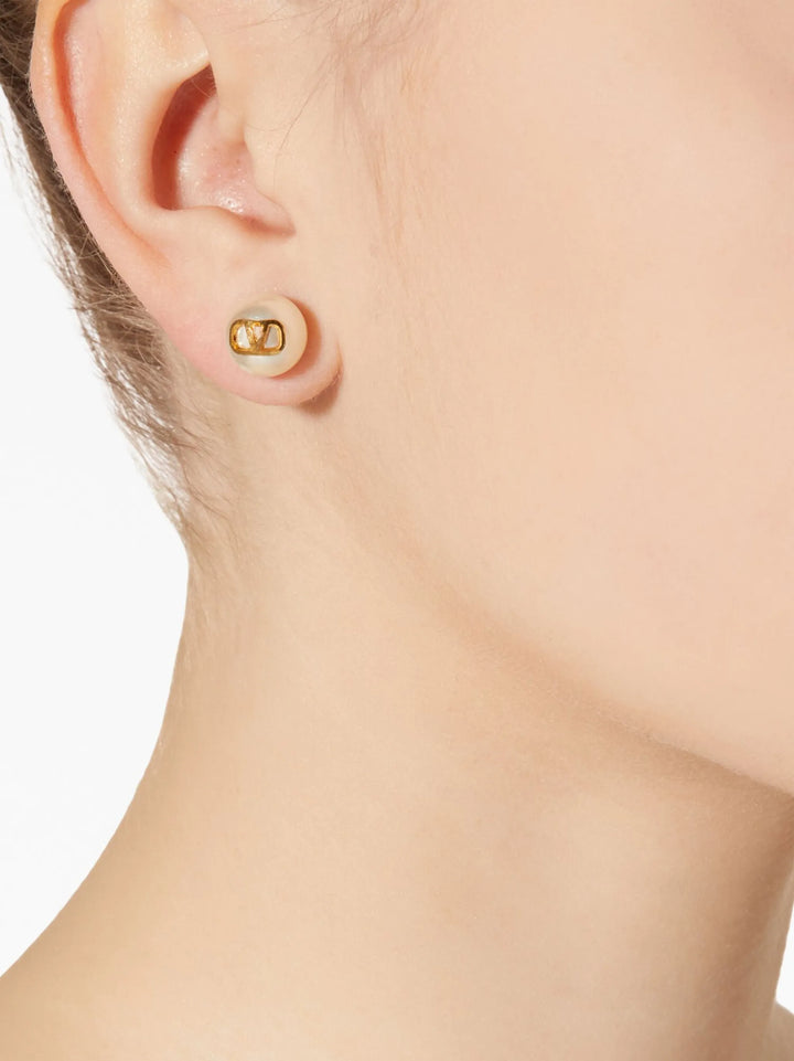 VALENTINO - Boucles d'oreilles à perle VLogo Signature