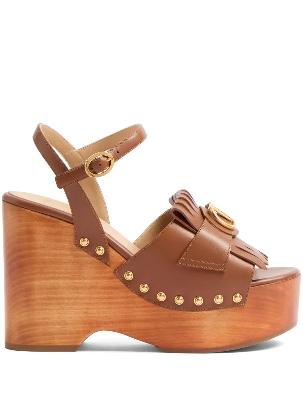 VALENTINO - Mules frangées à détail VLogo 120 mm