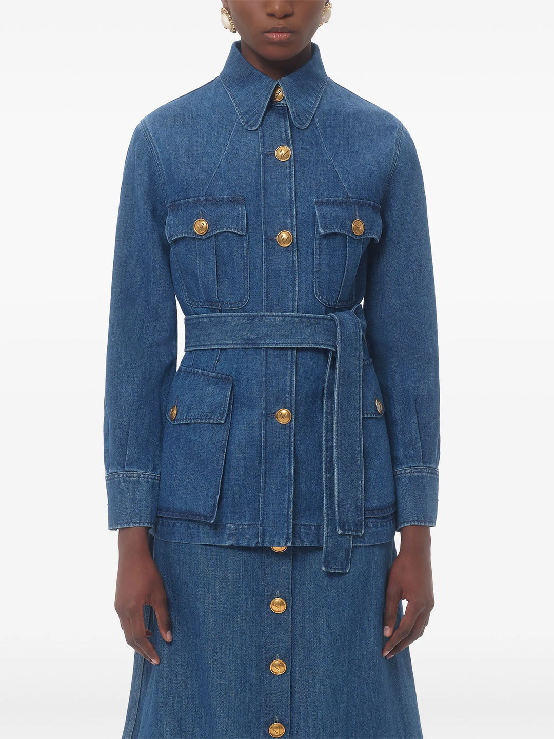 VALENTINO - Veste Sahariana en jean