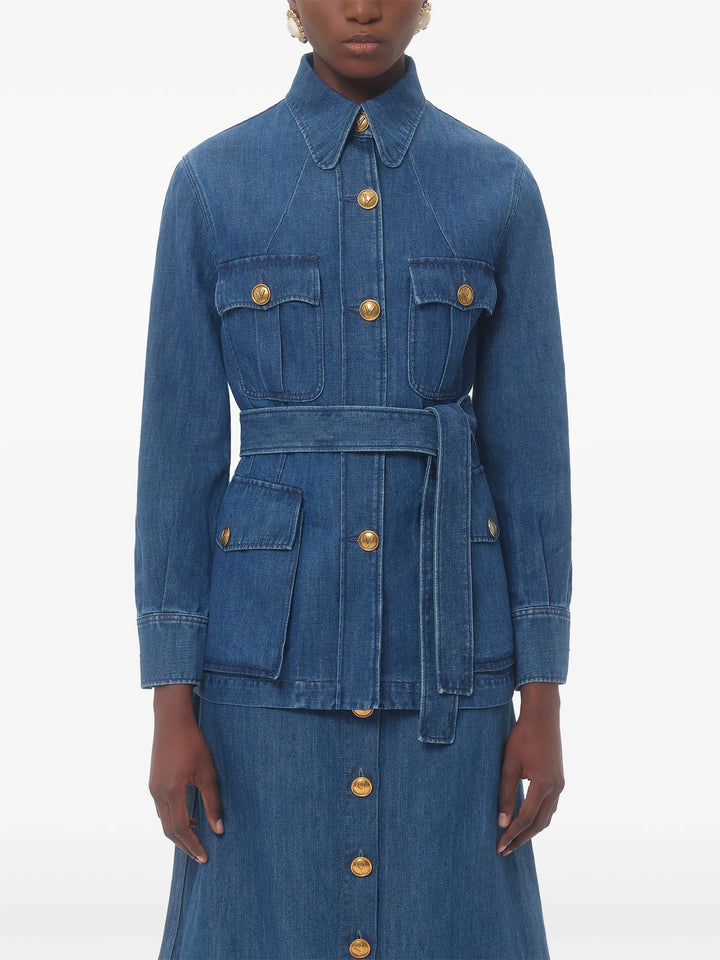 VALENTINO - Veste Sahariana en jean