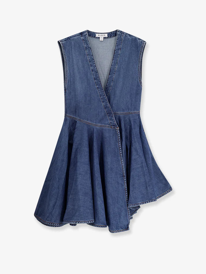 ALAÏA - Robe courte en jean