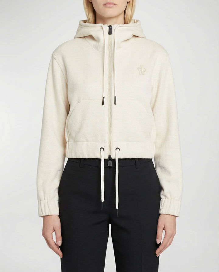 MONCLER - Hoodie à fermeture zippée