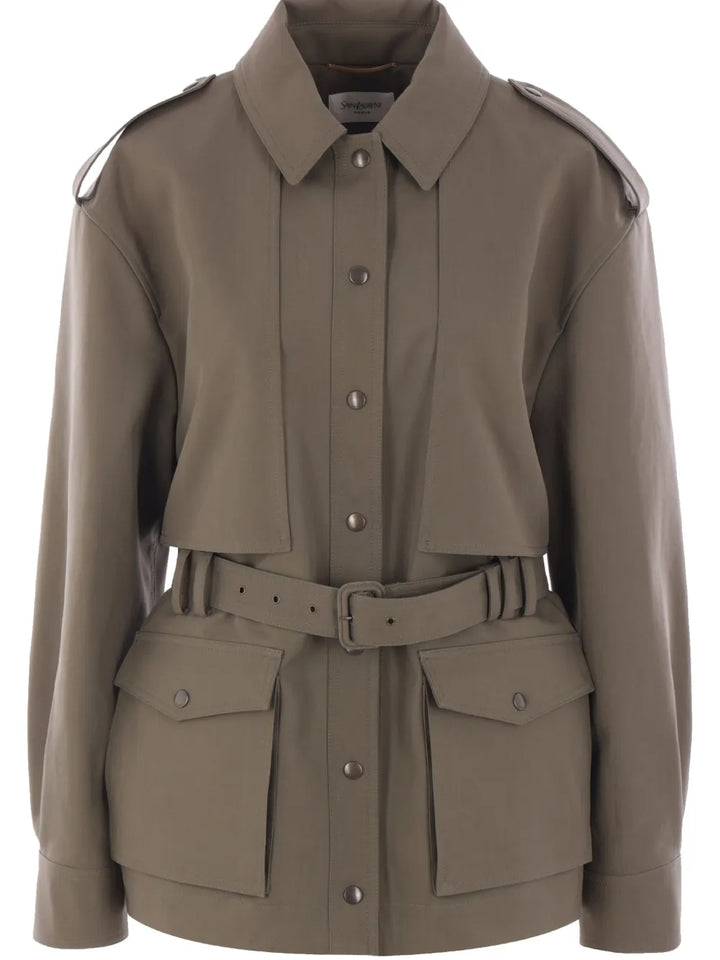 Saint Laurent - Veste à taille ceinturée