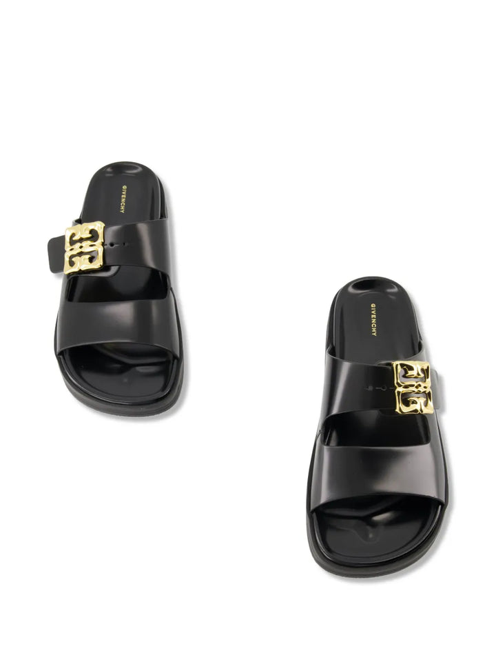 GIVENCHY - Sandales en cuir à plaque logo