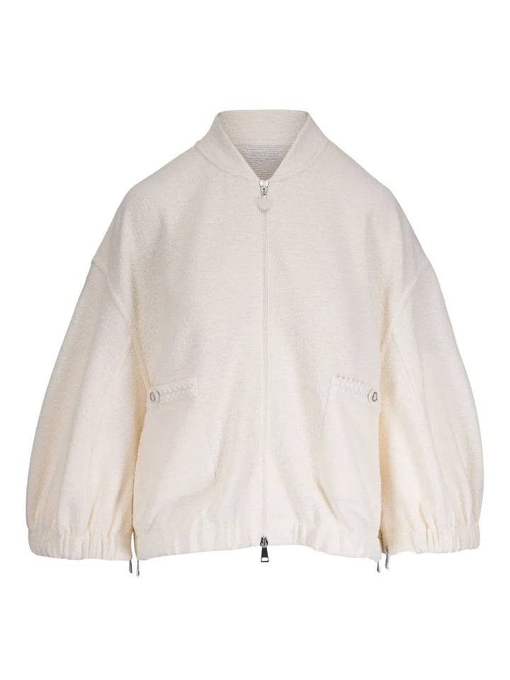 MONCLER - Veste bomber en tweed