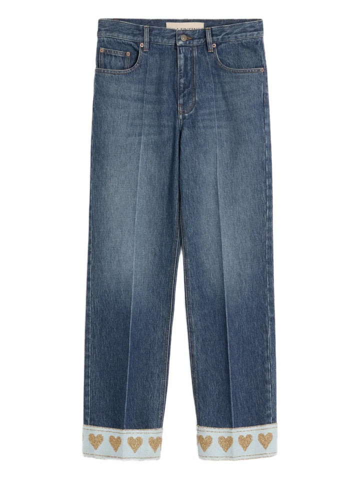 VALENTINO - Jean ample à taille haute