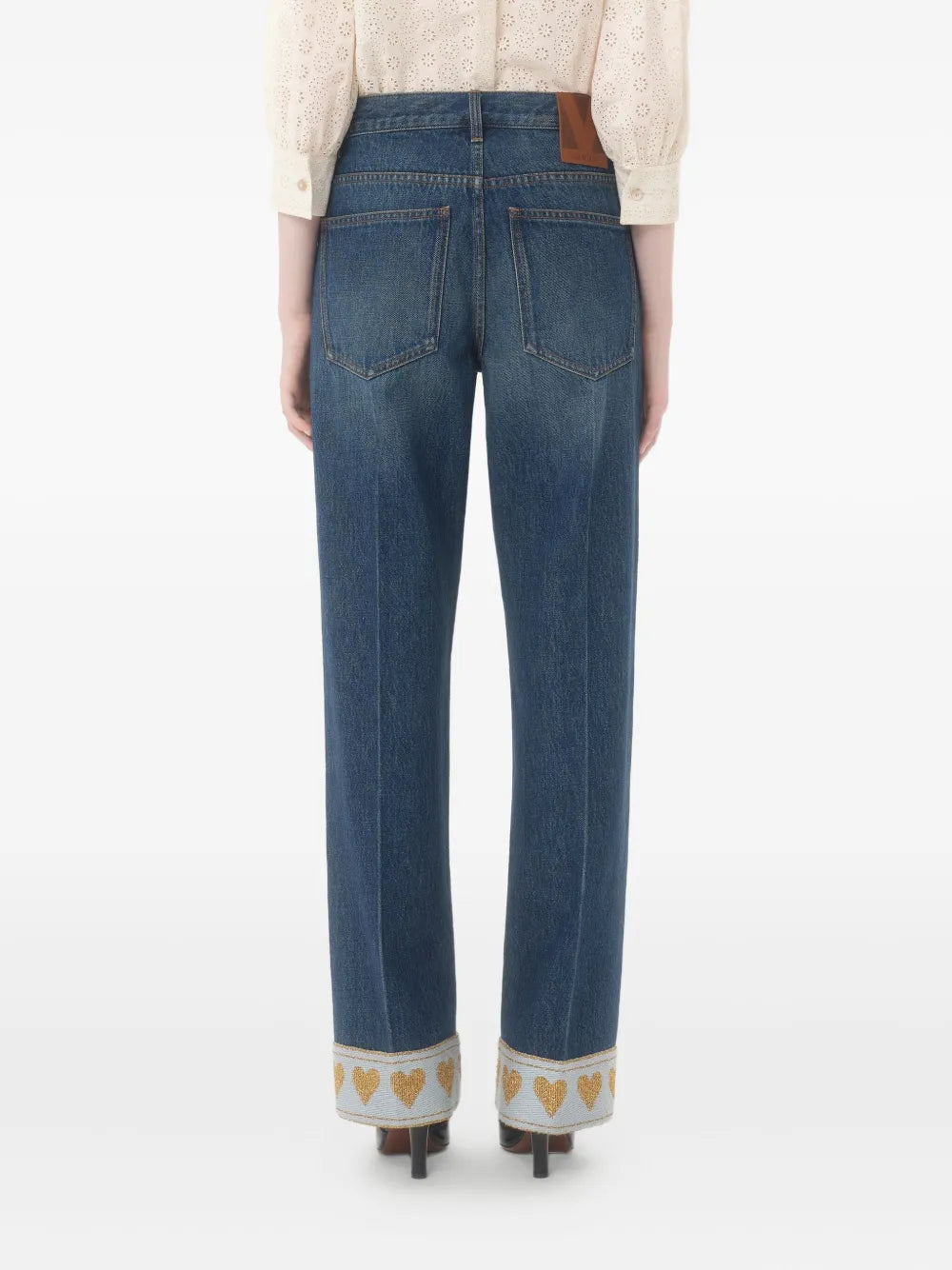 VALENTINO - Jean ample à taille haute