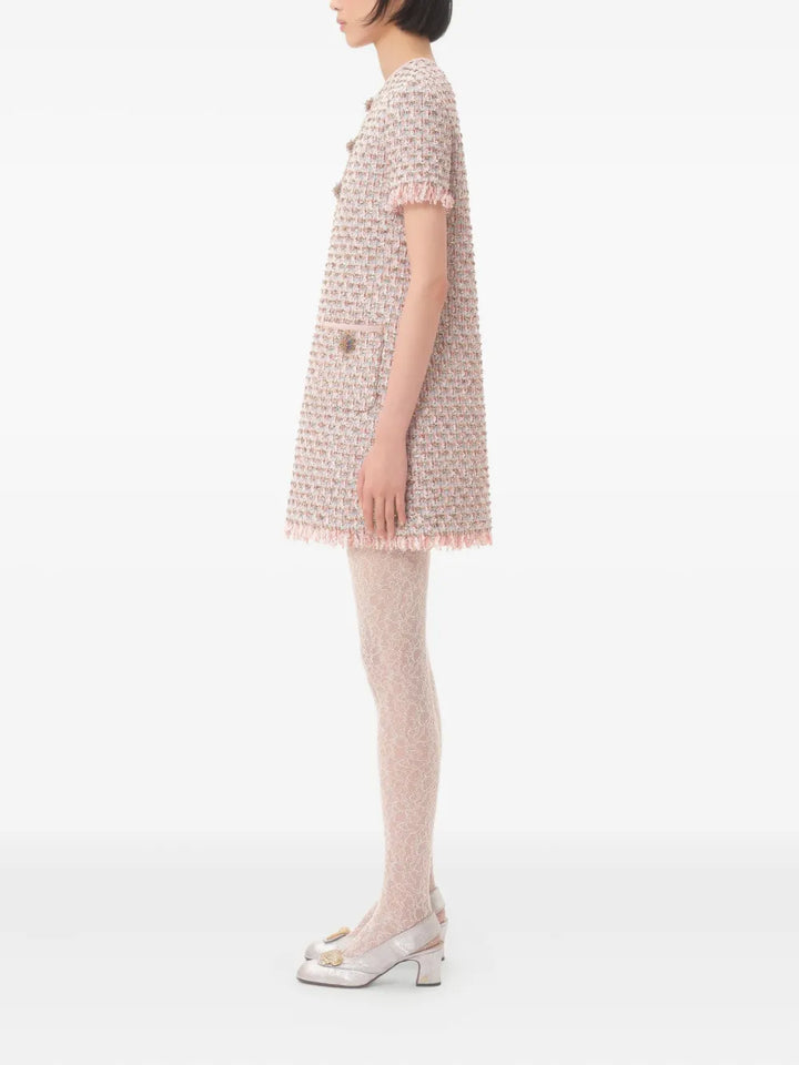 VALENTINO - Robe courte Ribbon en tweed