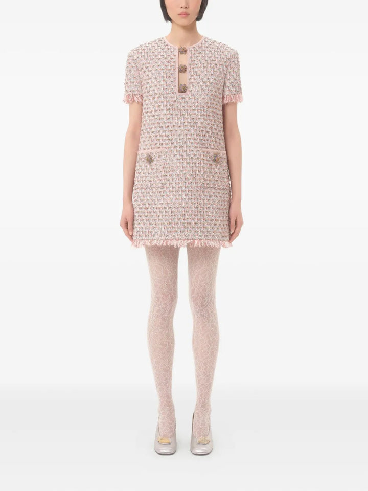 VALENTINO - Robe courte Ribbon en tweed