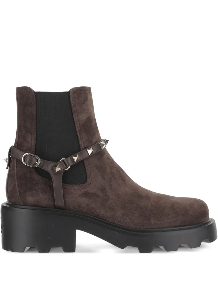VALENTINO - Bottines chelsea à détails de clous