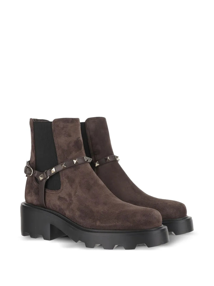 VALENTINO - Bottines chelsea à détails de clous
