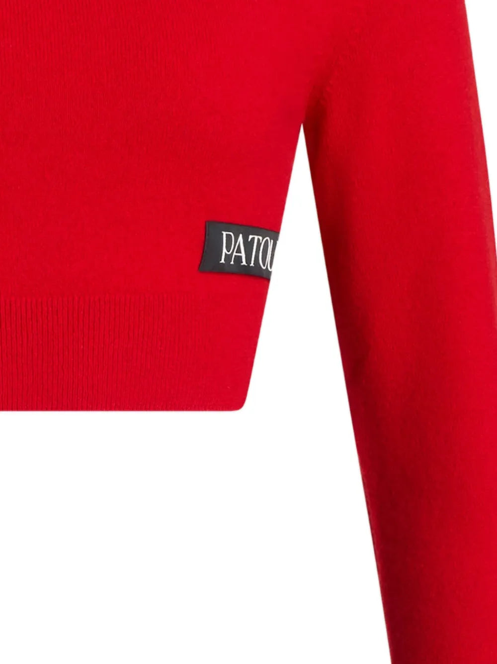 PATOU - Pull en cachemire mérinos à patch logo
