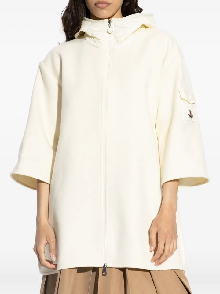MONCLER - Cape zippée à capuche