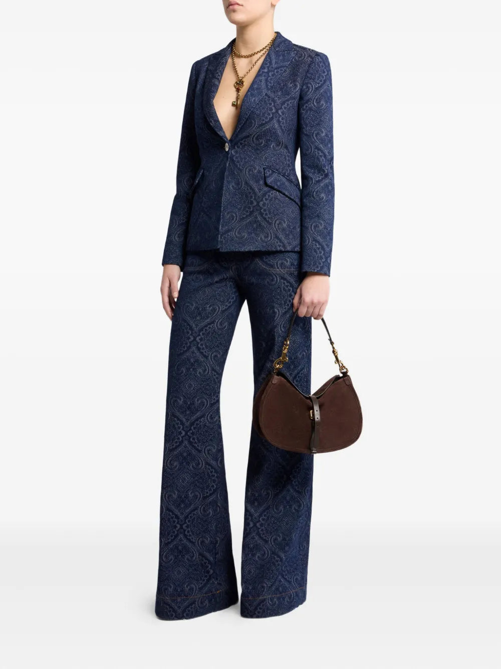 ETRO - Jean à motif cachemire en jacquard