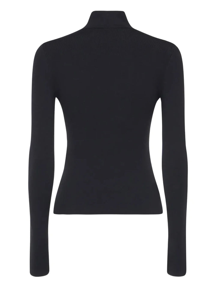 BALENCIAGA - Haut côtelé à logo