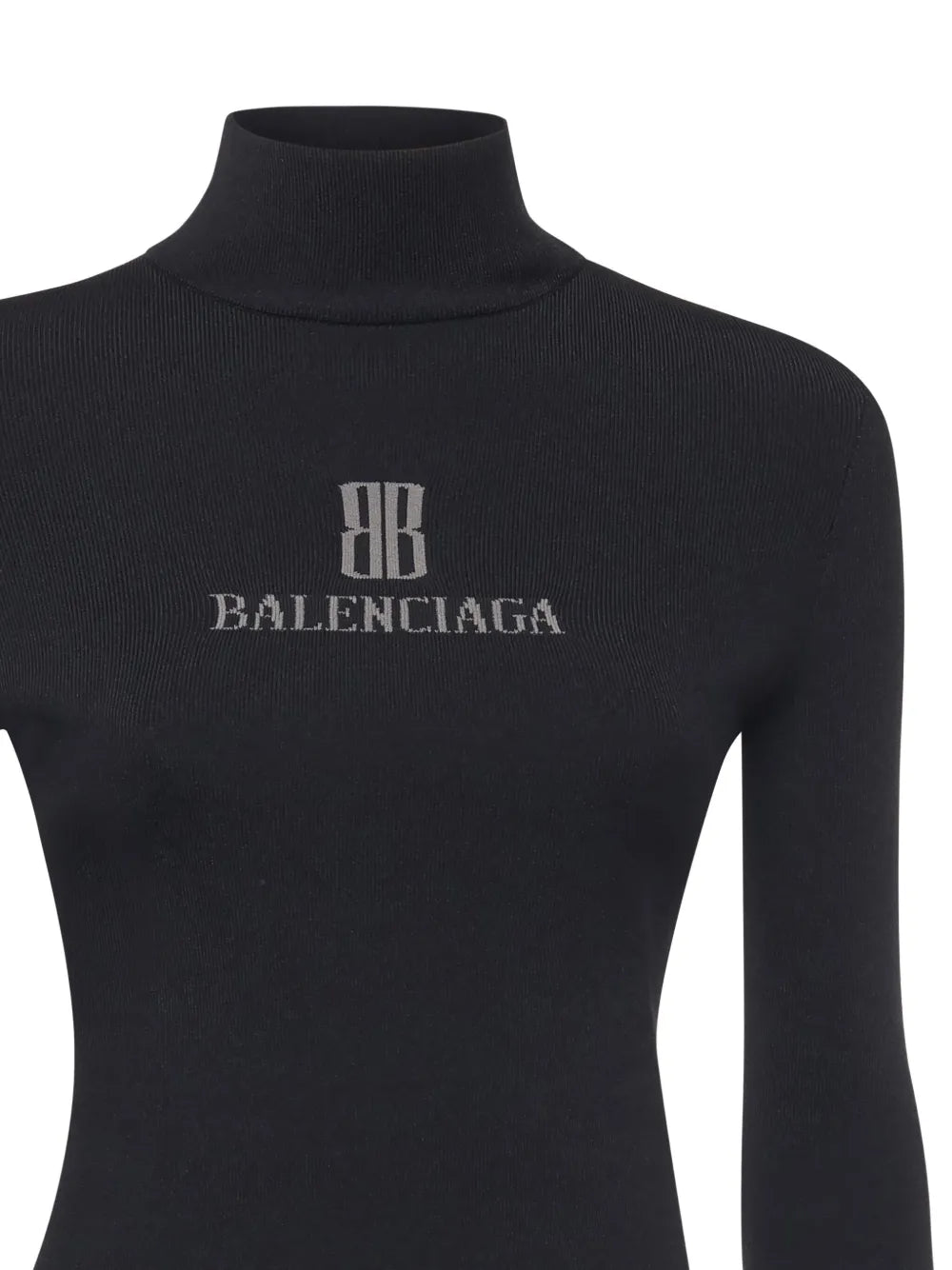 BALENCIAGA - Haut côtelé à logo