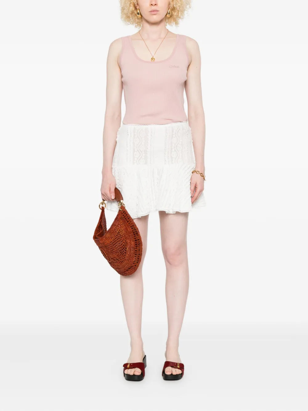 CHLOÉ - Débardeur à logo brodé