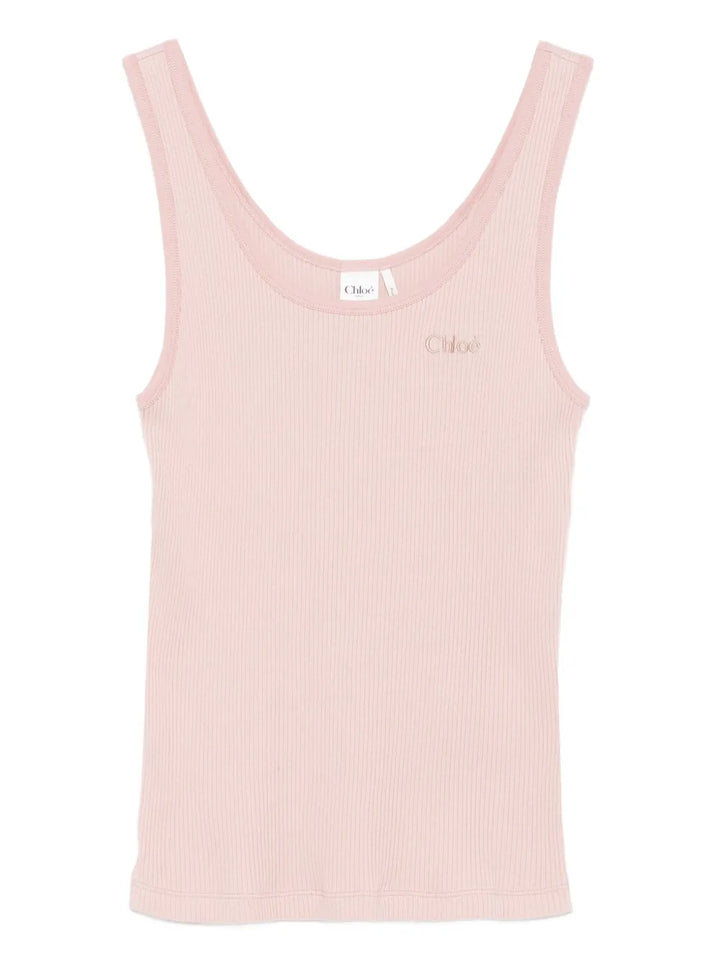 CHLOÉ - Débardeur à logo brodé