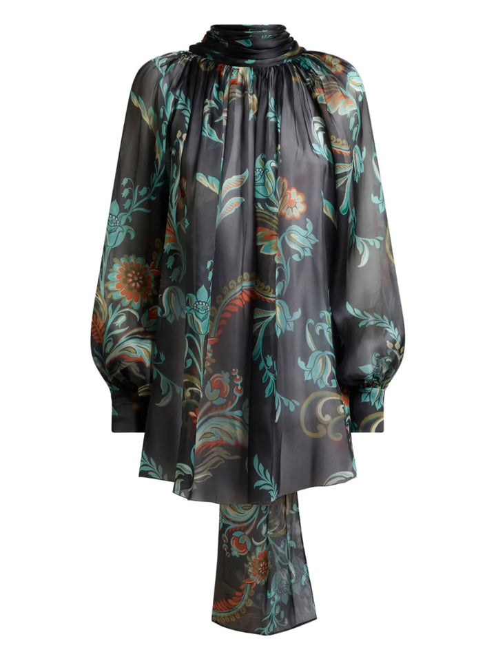 ETRO - Blouse à col montant
