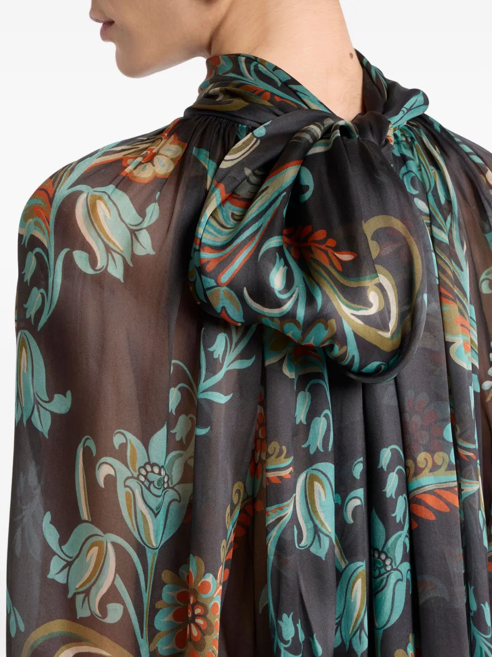 ETRO - Blouse à col montant
