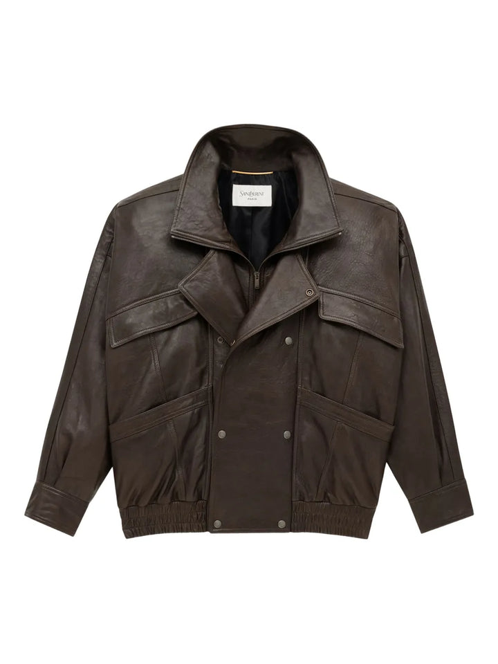 SAINT LAURENT - Veste bomber en peau d'agneau