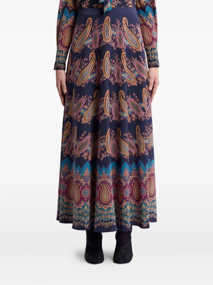 ETRO - Jupe longue à imprimé cachemire