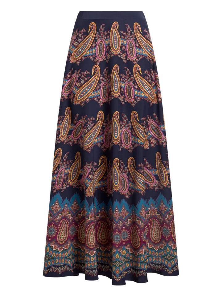ETRO - Jupe longue à imprimé cachemire