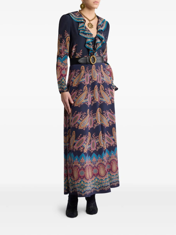 ETRO - Jupe longue à imprimé cachemire
