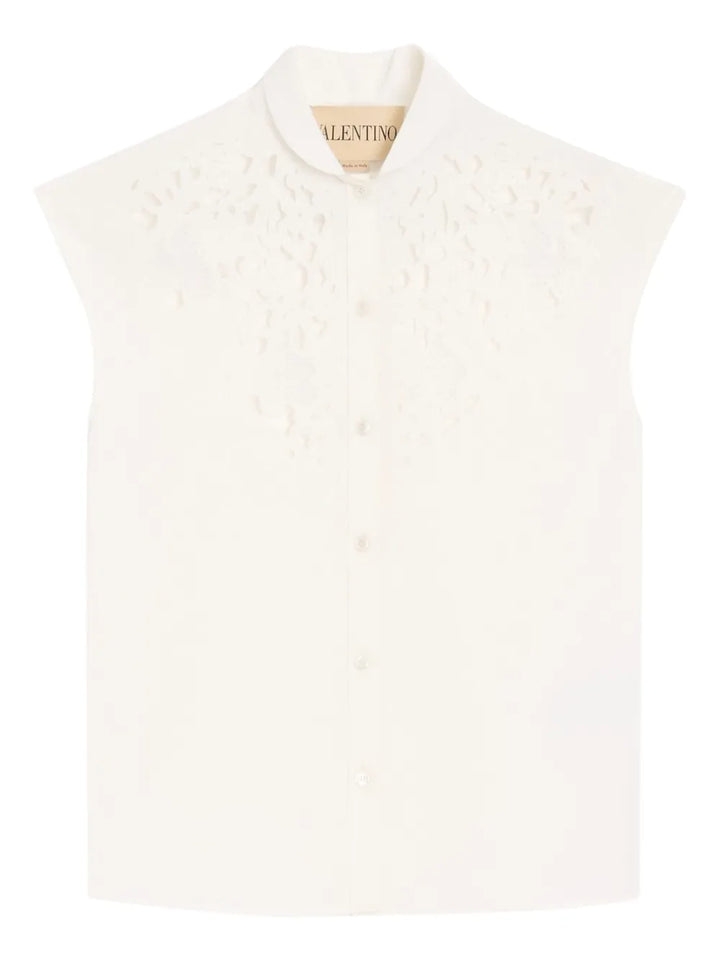 VALENTINO - Chemise brodée en popeline