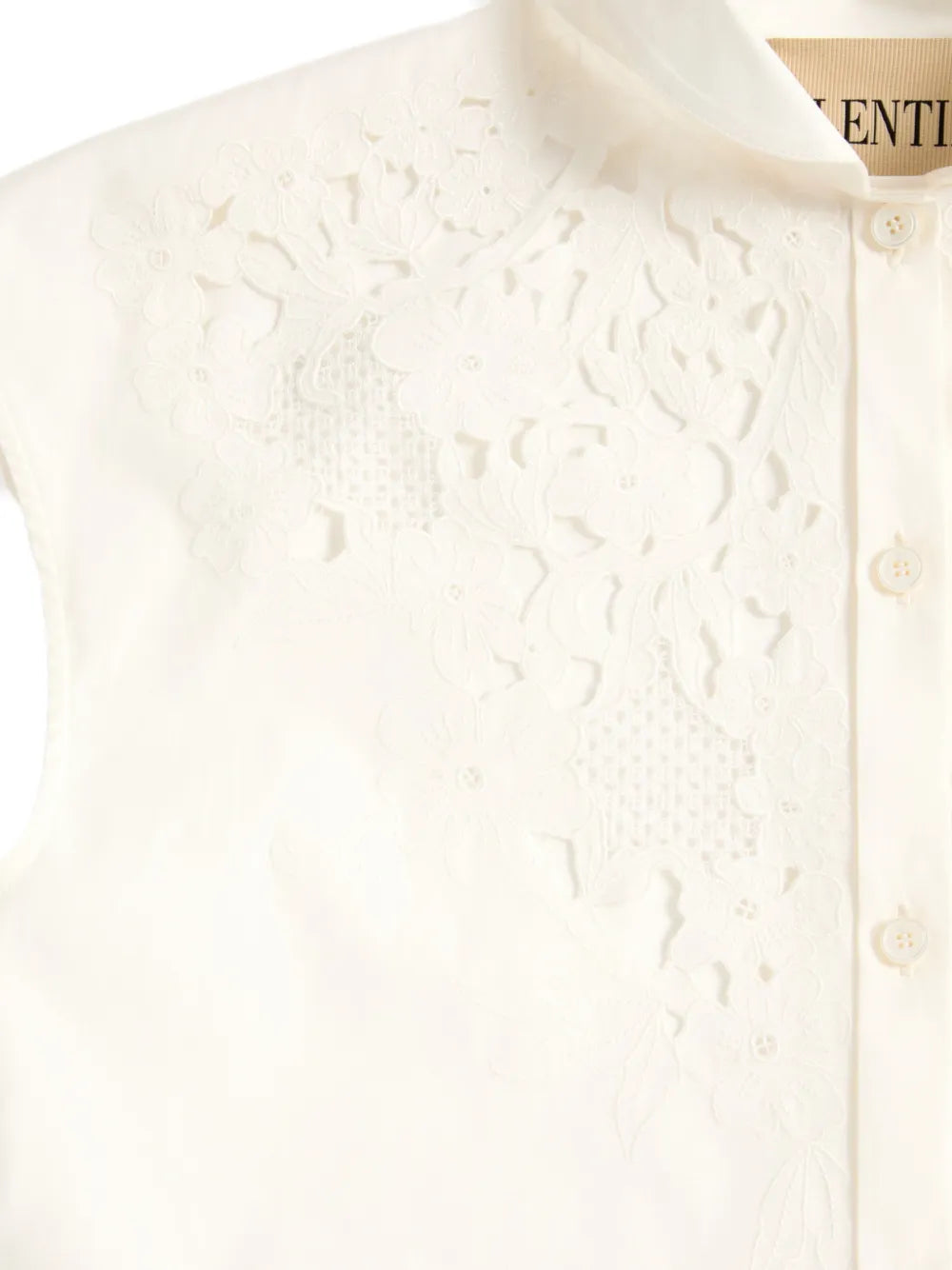 VALENTINO - Chemise brodée en popeline