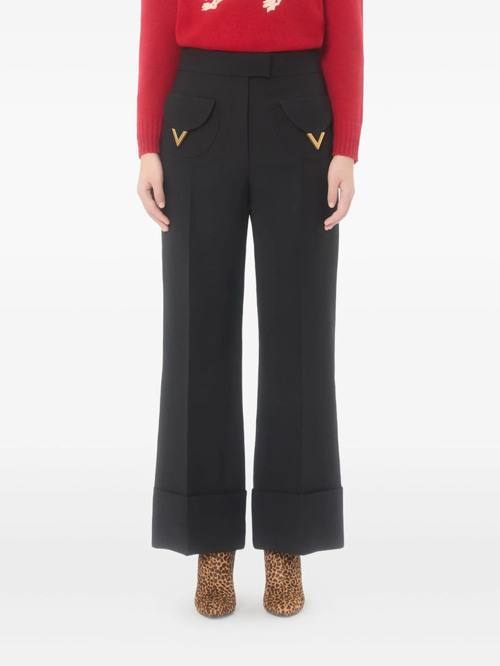 VALENTINO - Pantalon à chevilles resserrées Crepe Couture