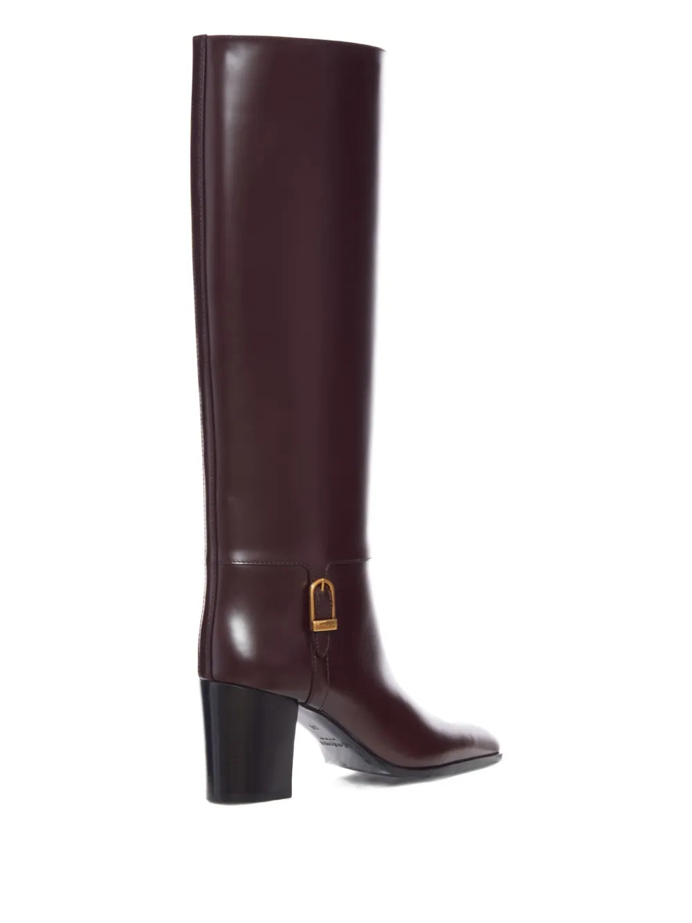 SAINT LAURENT - Bottines en cuir à boucles 70 mm