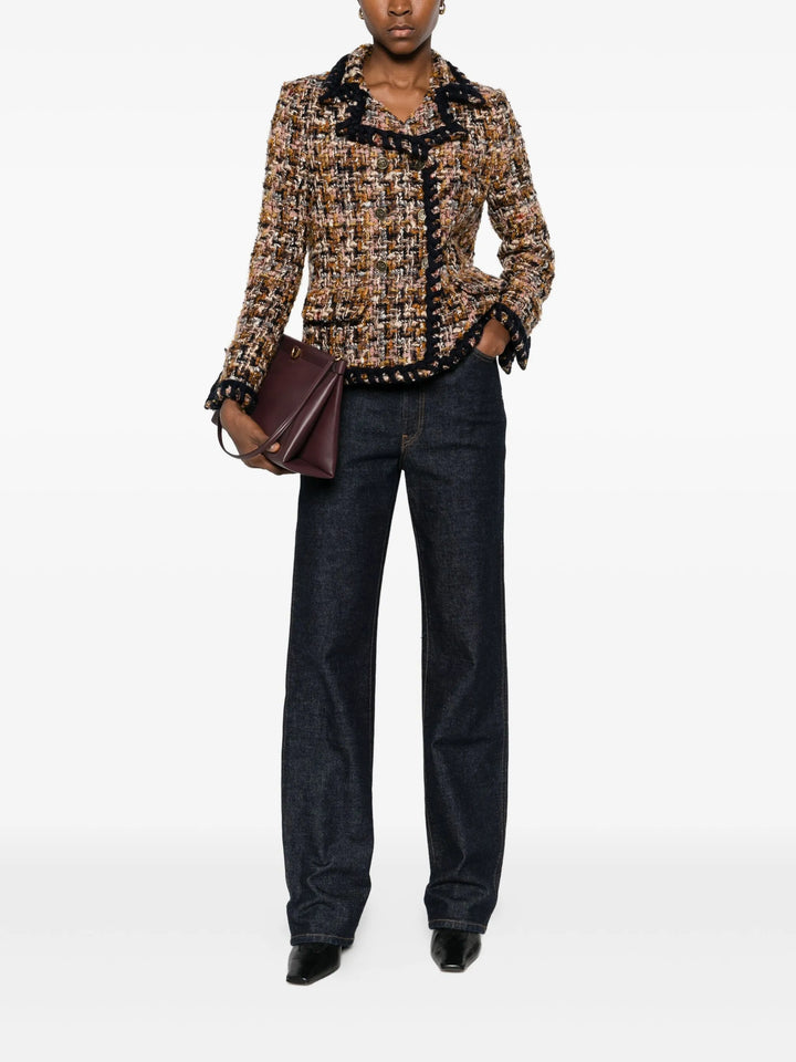 ETRO -  Veste en tweed à boutonnière croisée