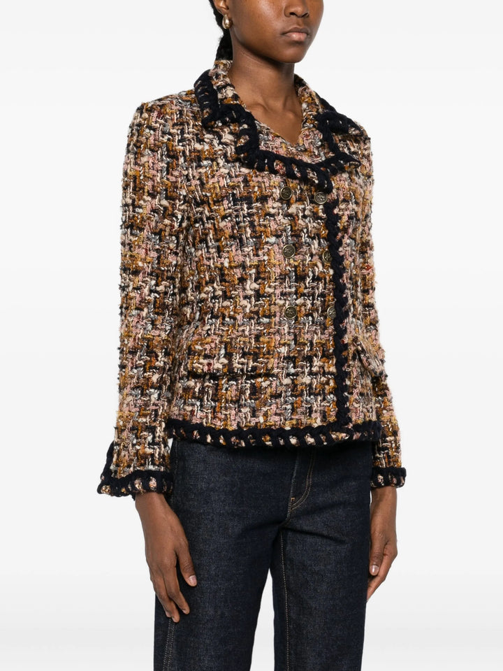 ETRO -  Veste en tweed à boutonnière croisée