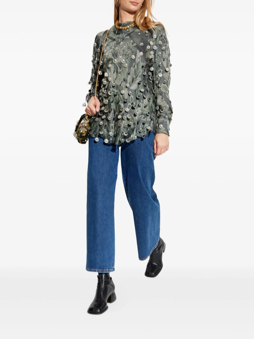 ETRO - Blouse à fleurs et ornements