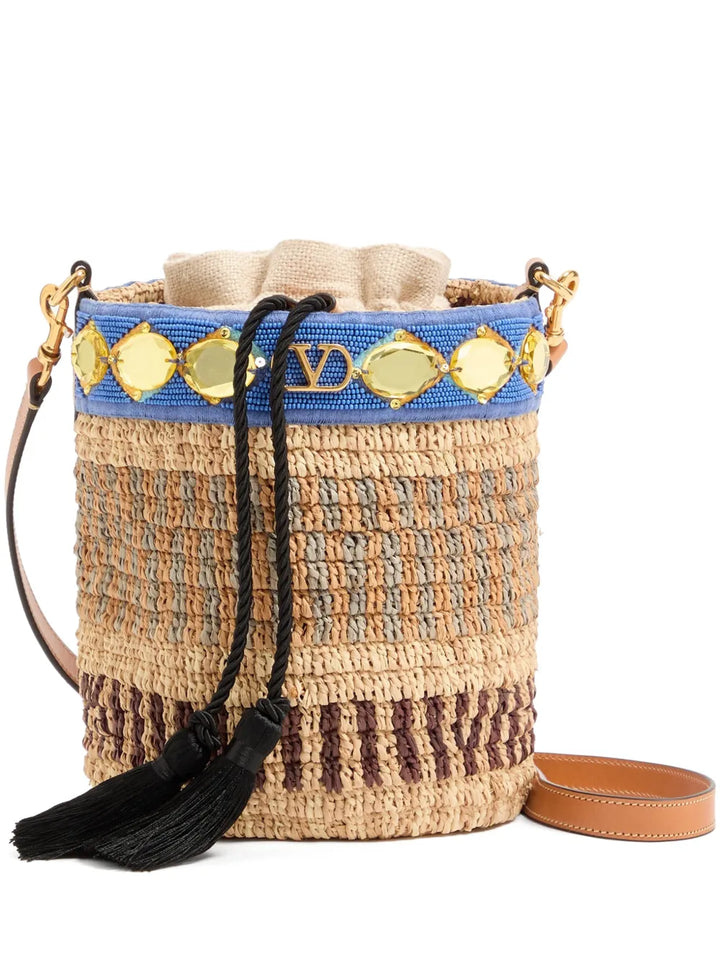 VALENTINO - petit sac seau Valentino Garavani à broderies