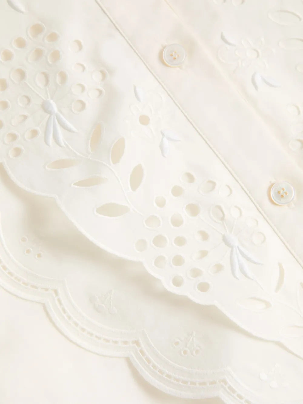 VALENTINO - Robe courte en popeline à broderies