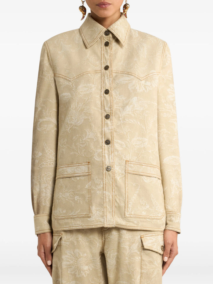 ETRO - Veste à fleurs en jacquard