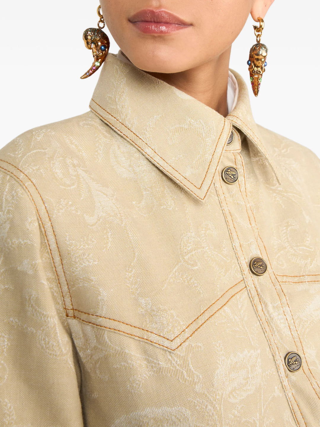 ETRO - Veste à fleurs en jacquard