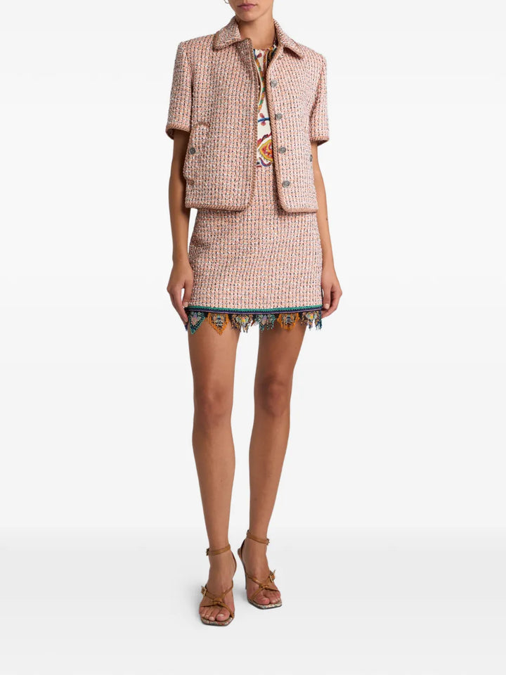 ETRO - Veste en tweed à carreaux