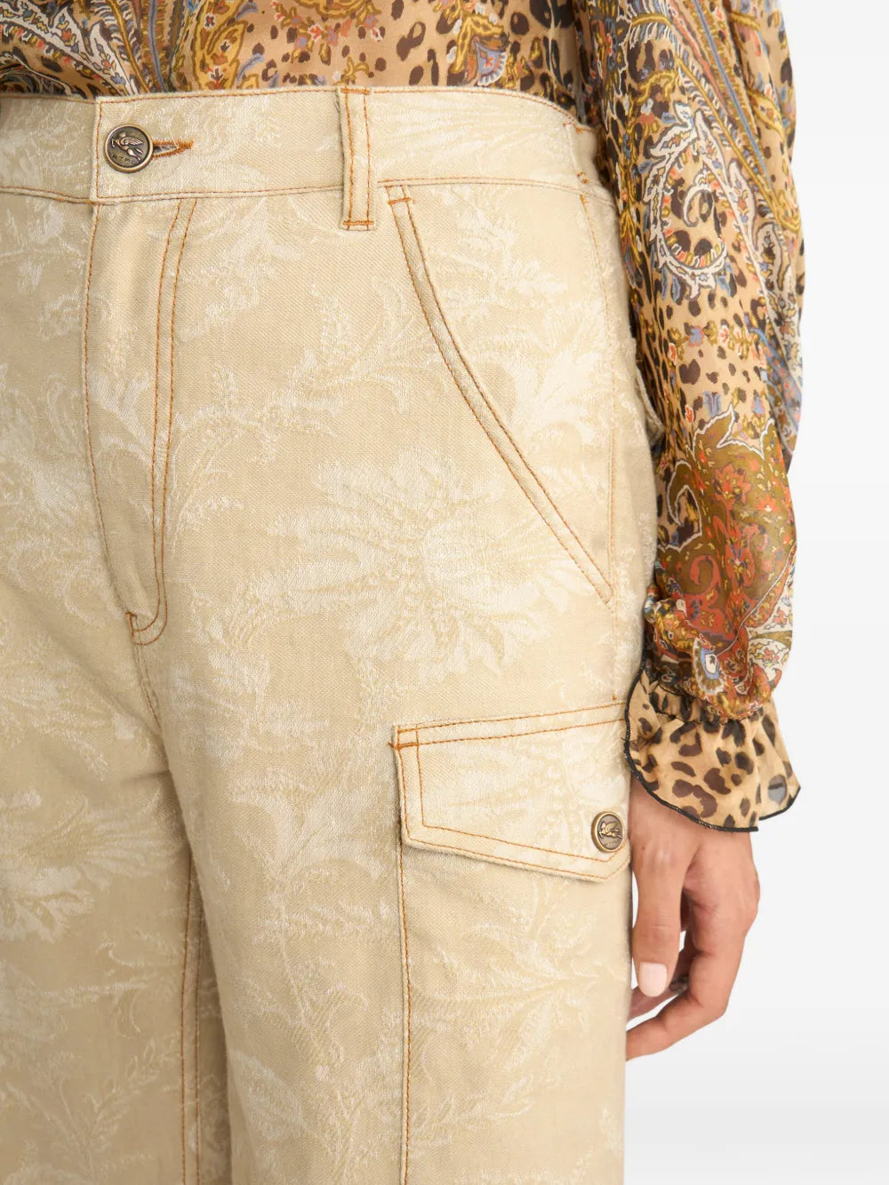 ETRO - Pantalon à fleurs en jacquard
