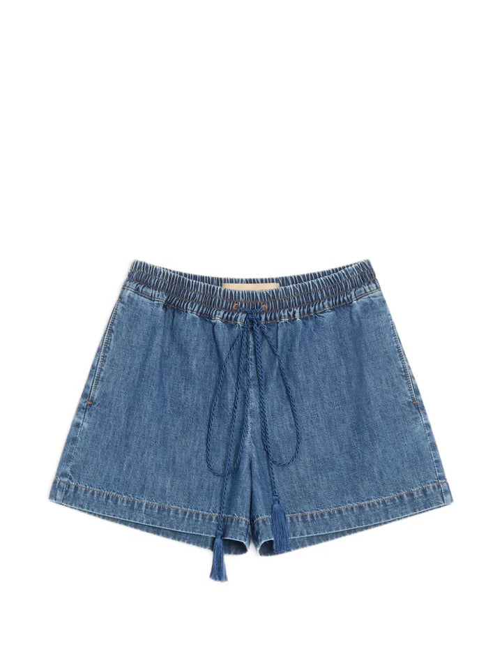 VALENTINO - Short à lien de resserrage et V doré