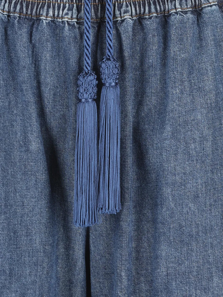 VALENTINO - Jean ample à détail de pompon