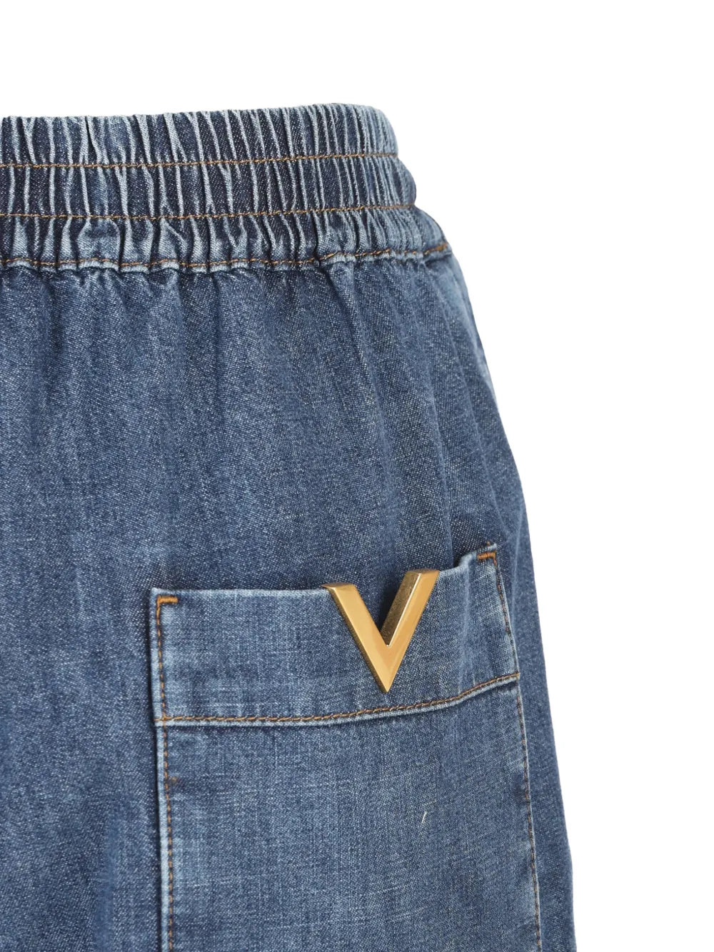 VALENTINO - Jean ample à détail de pompon