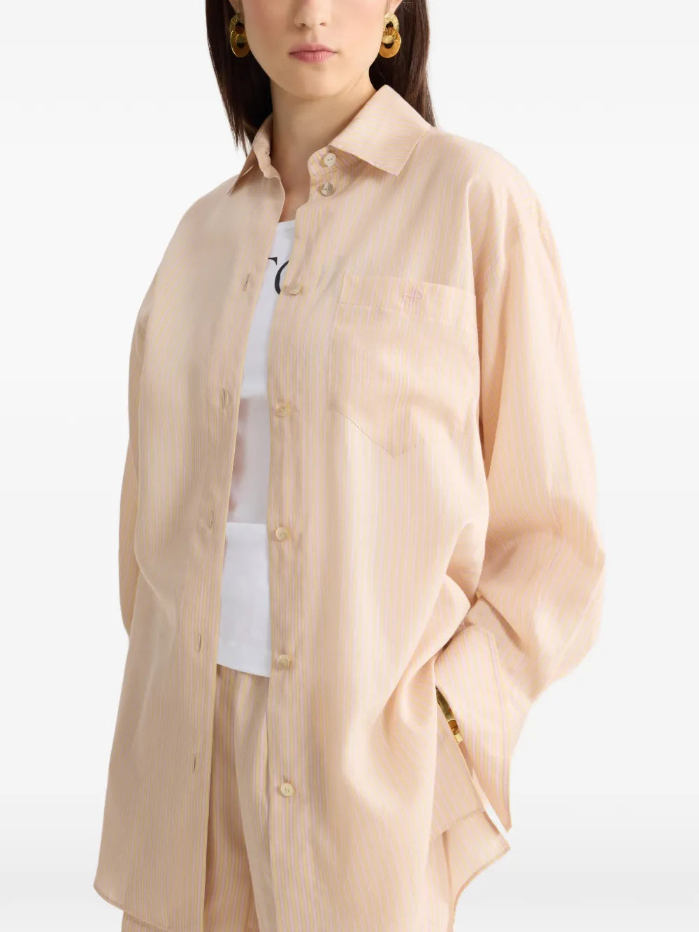 PATOU - Chemise rayée à logo brodé